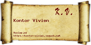 Kontor Vivien névjegykártya